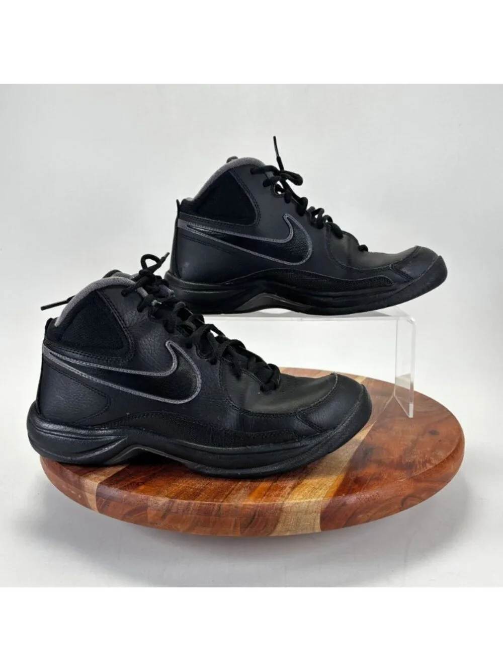 Nike Mens Size 8 The Overplay VII 511372-010 Black Basketball Shoes Sneakers